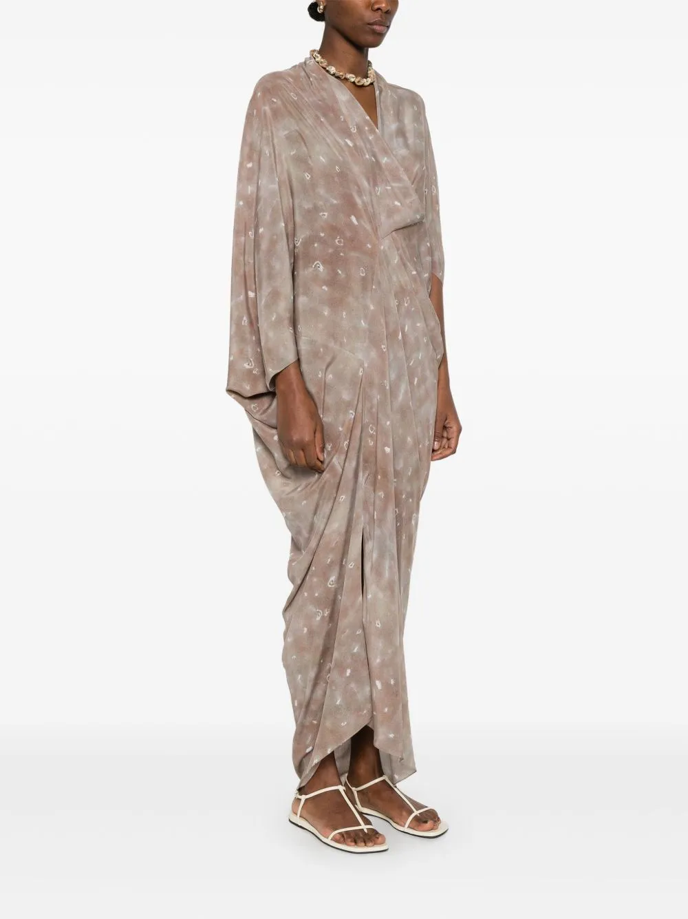 Mayu silk long dress