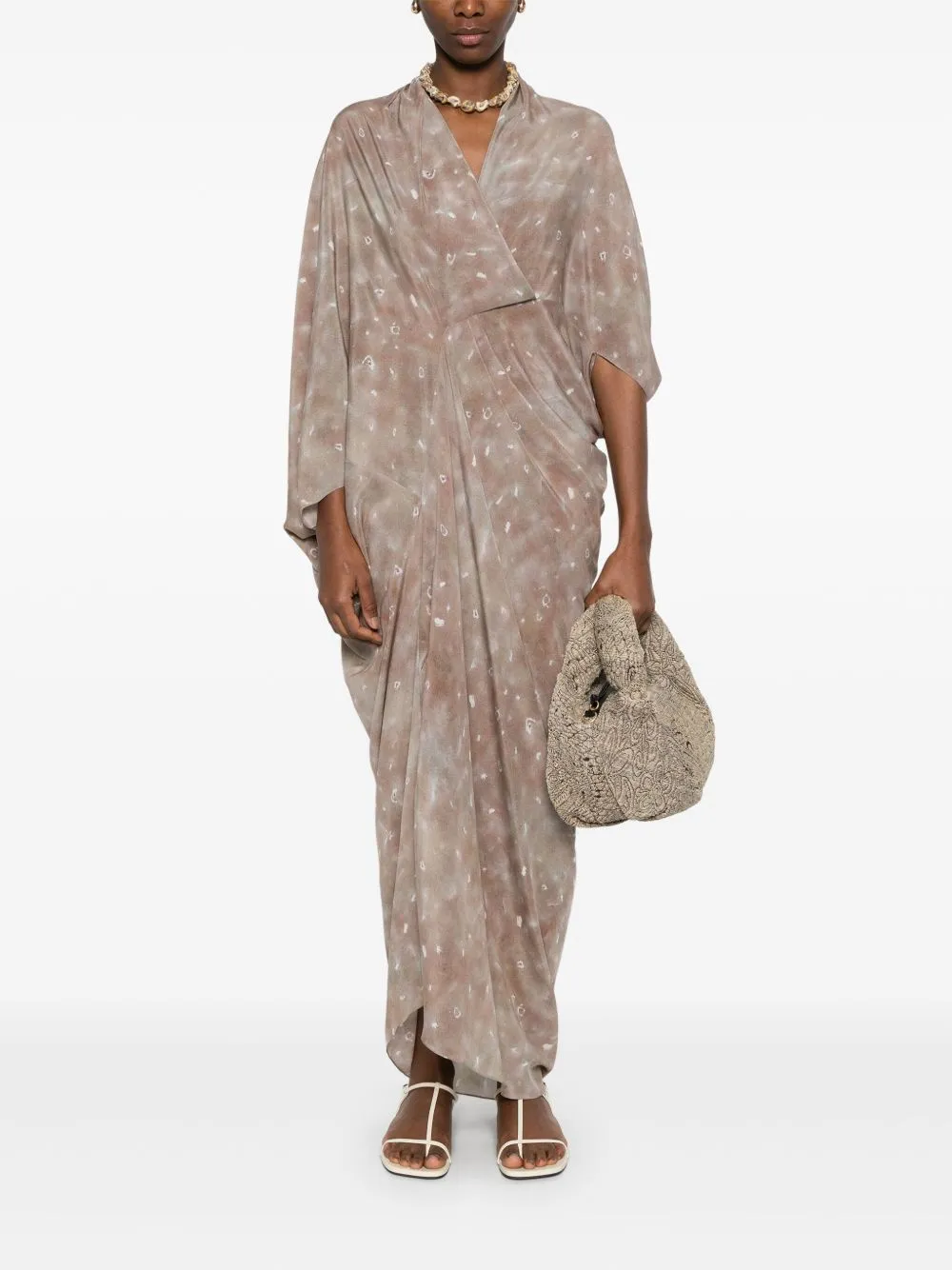 Mayu silk long dress