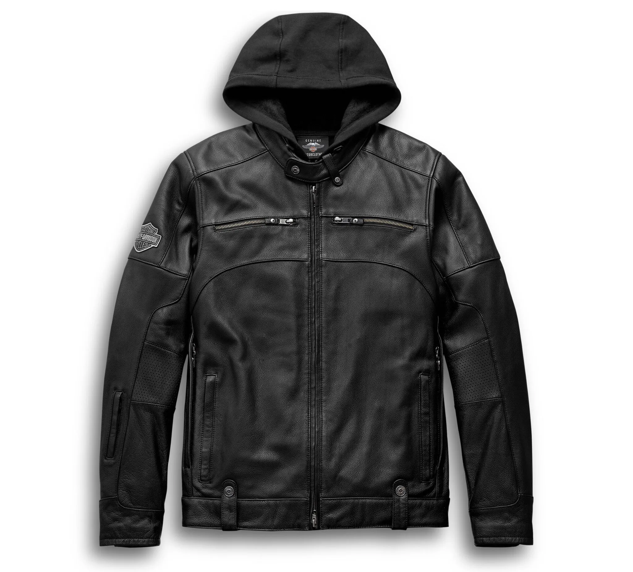 Men's Swingarm 3-in-1 Leather Jacket - Black