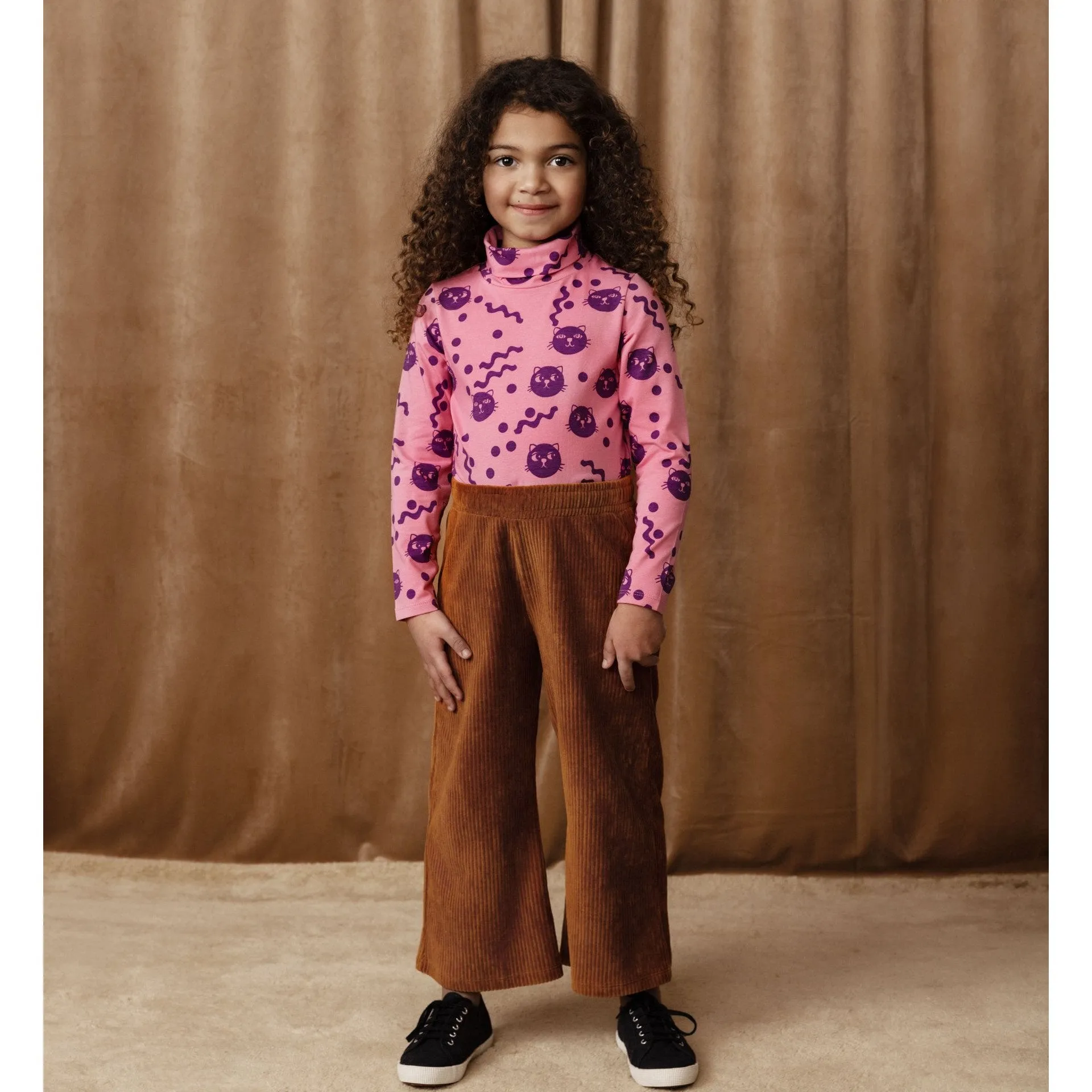 Mini Rodini - Cats corduroy velour trousers