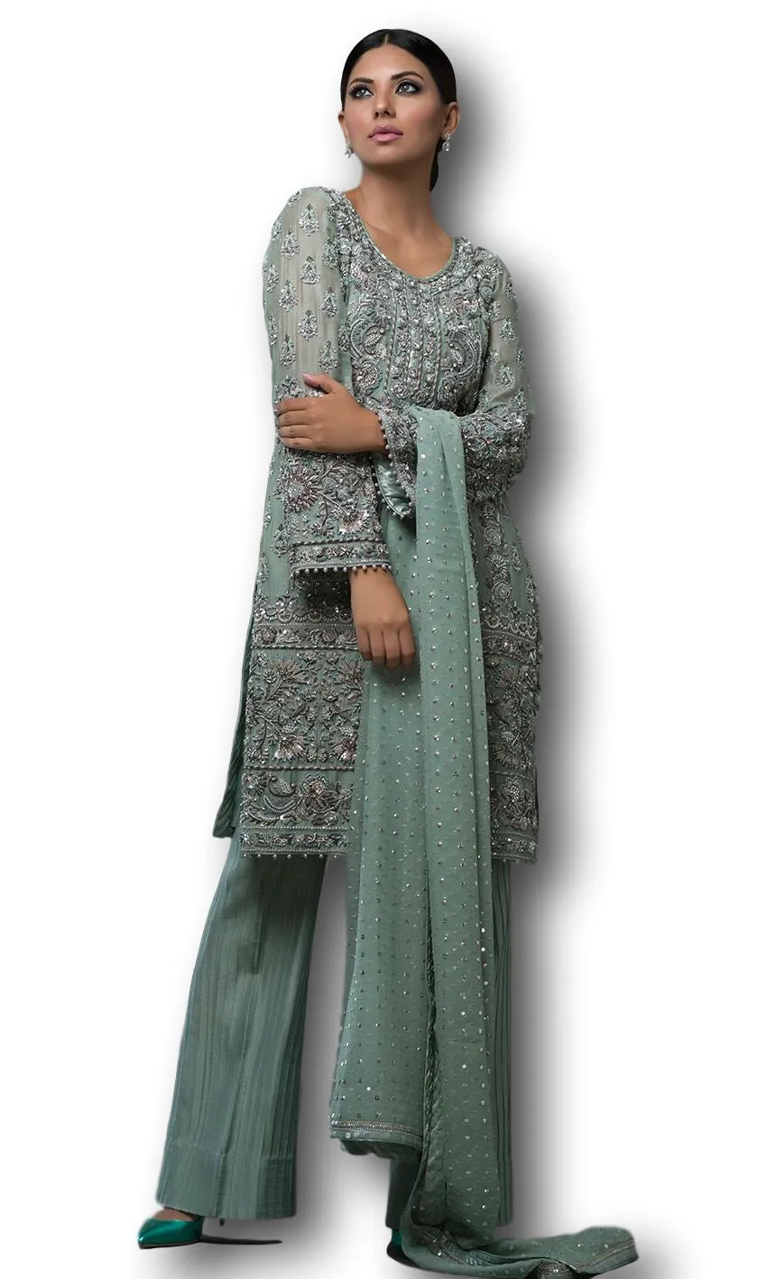 Mint Color Designer Salwar Kameez