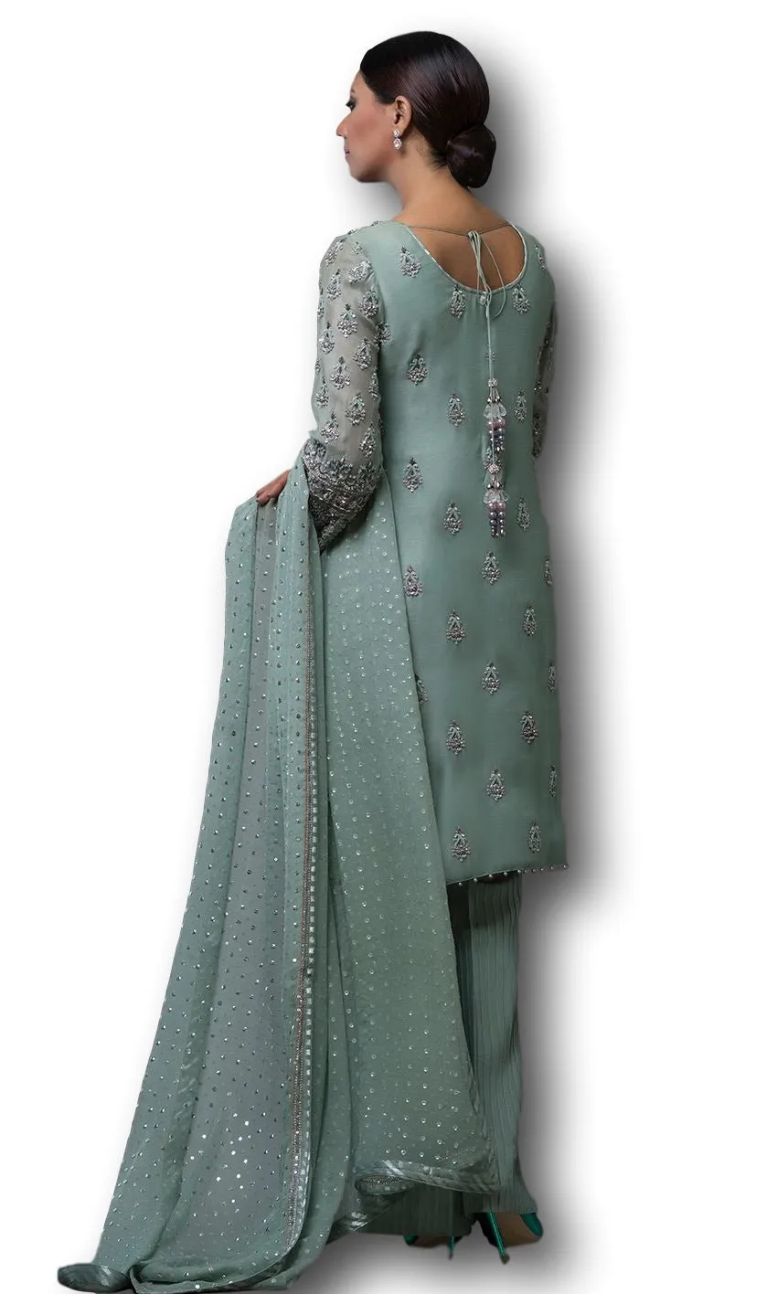 Mint Color Designer Salwar Kameez