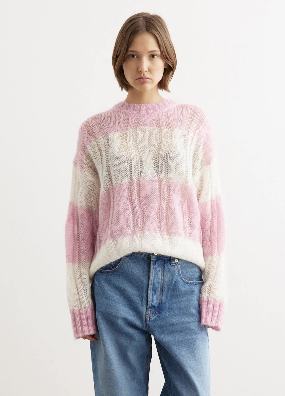 Mohair Cable Knit Sweater