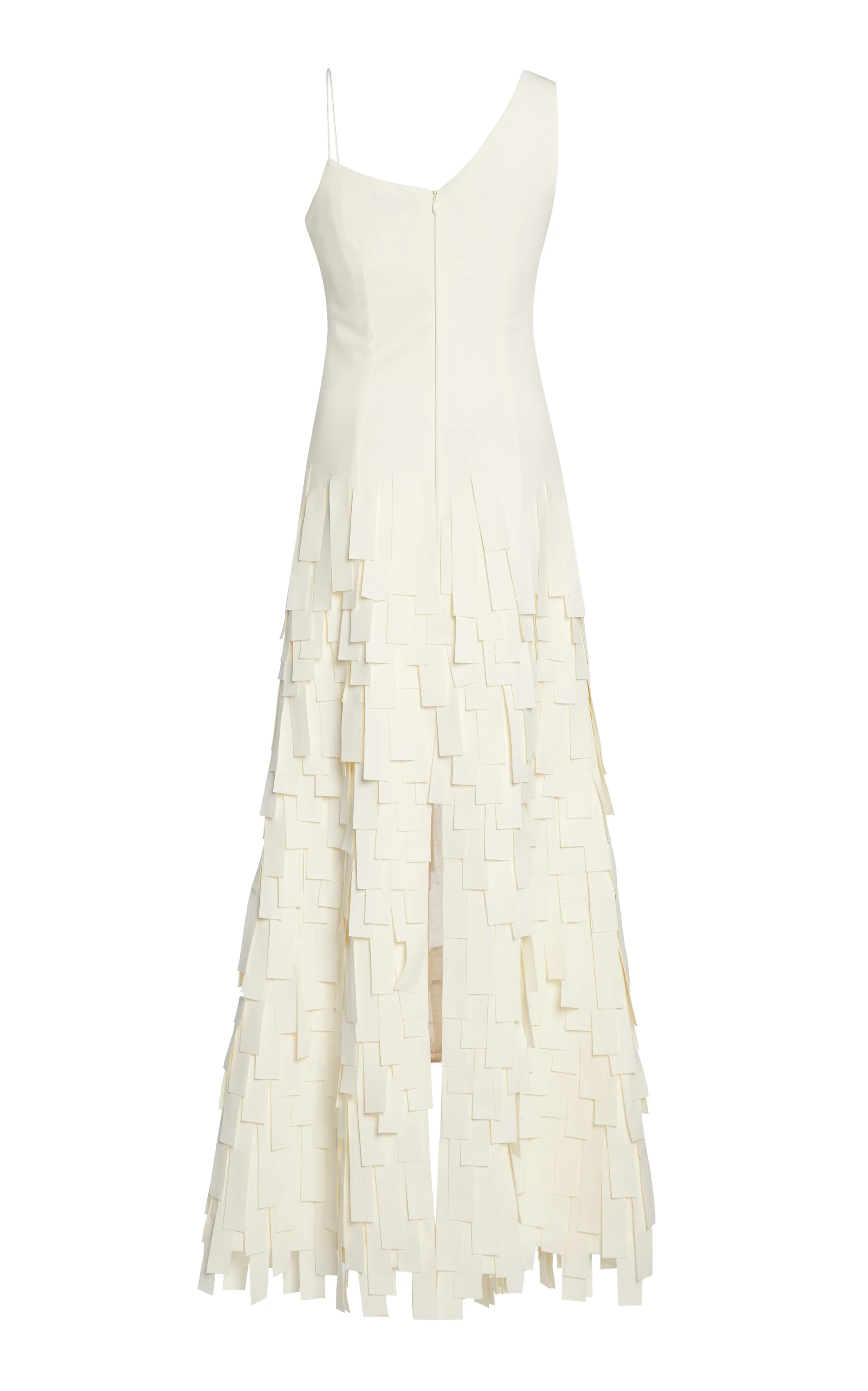 Multi Rectangle Maxi Dress With Front And Back Slits Ivory