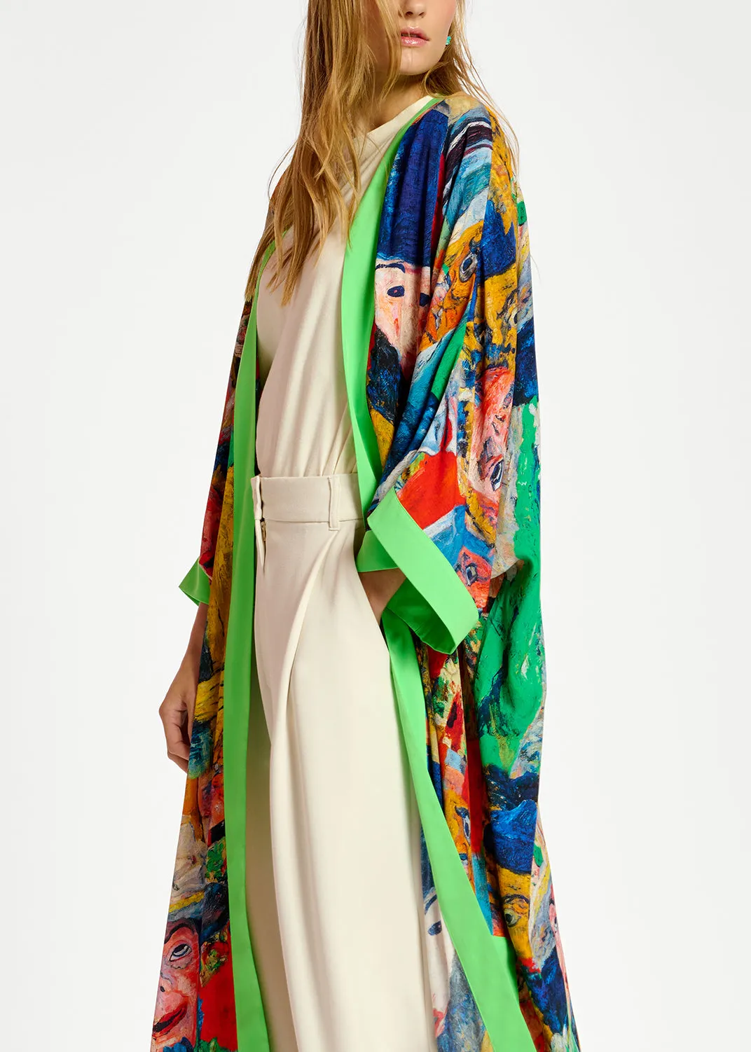 Multicolor 'The Intrigue' kimono - collaboration with KMSKA
