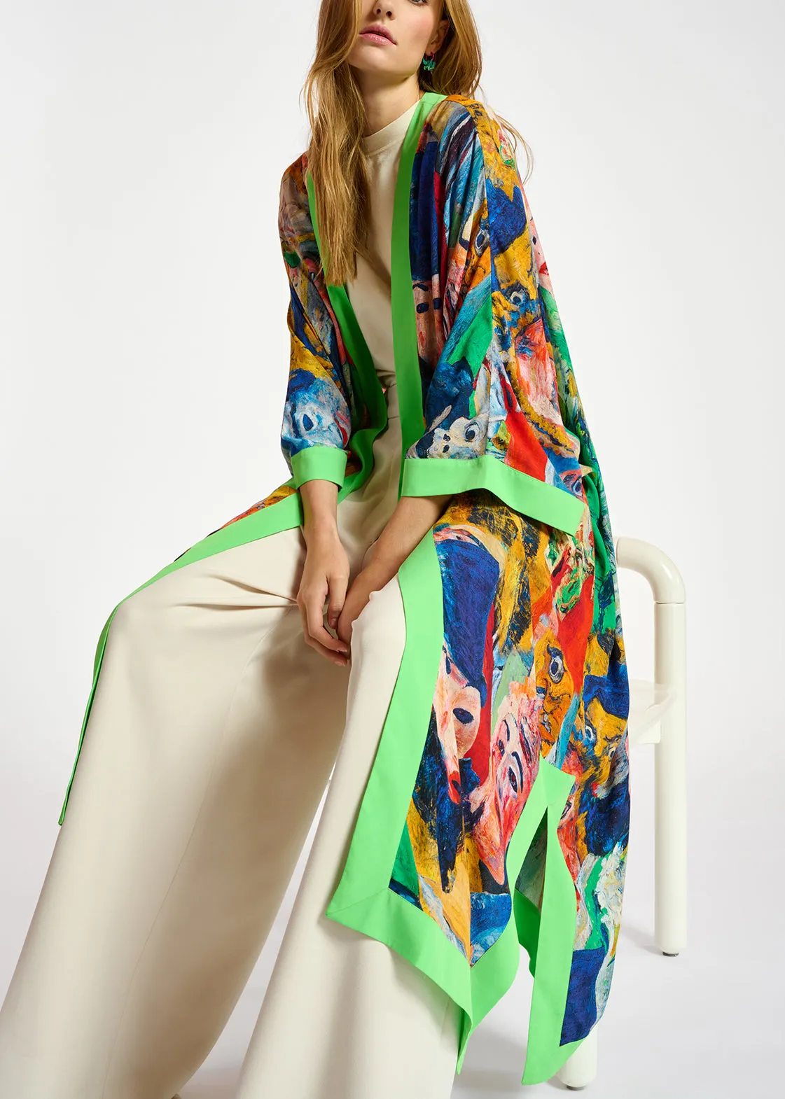 Multicolor 'The Intrigue' kimono - collaboration with KMSKA