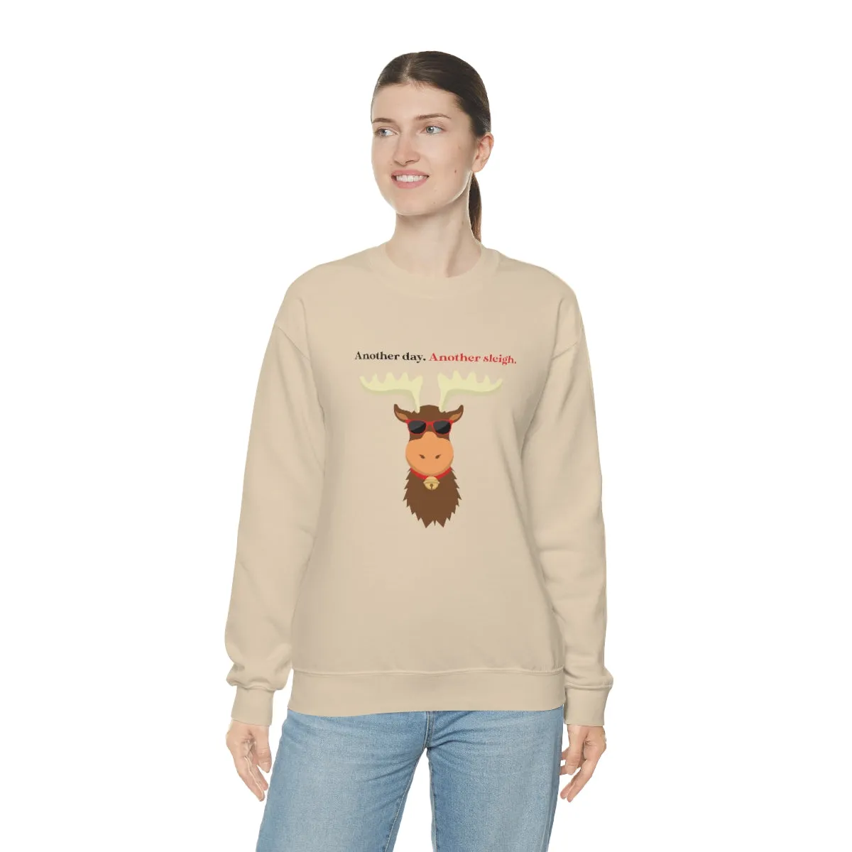 Oh Deer In Black | Crewneck Sweatshirt | Christmas Gifts For Her | Holiday Gifts | Trendy Gifts