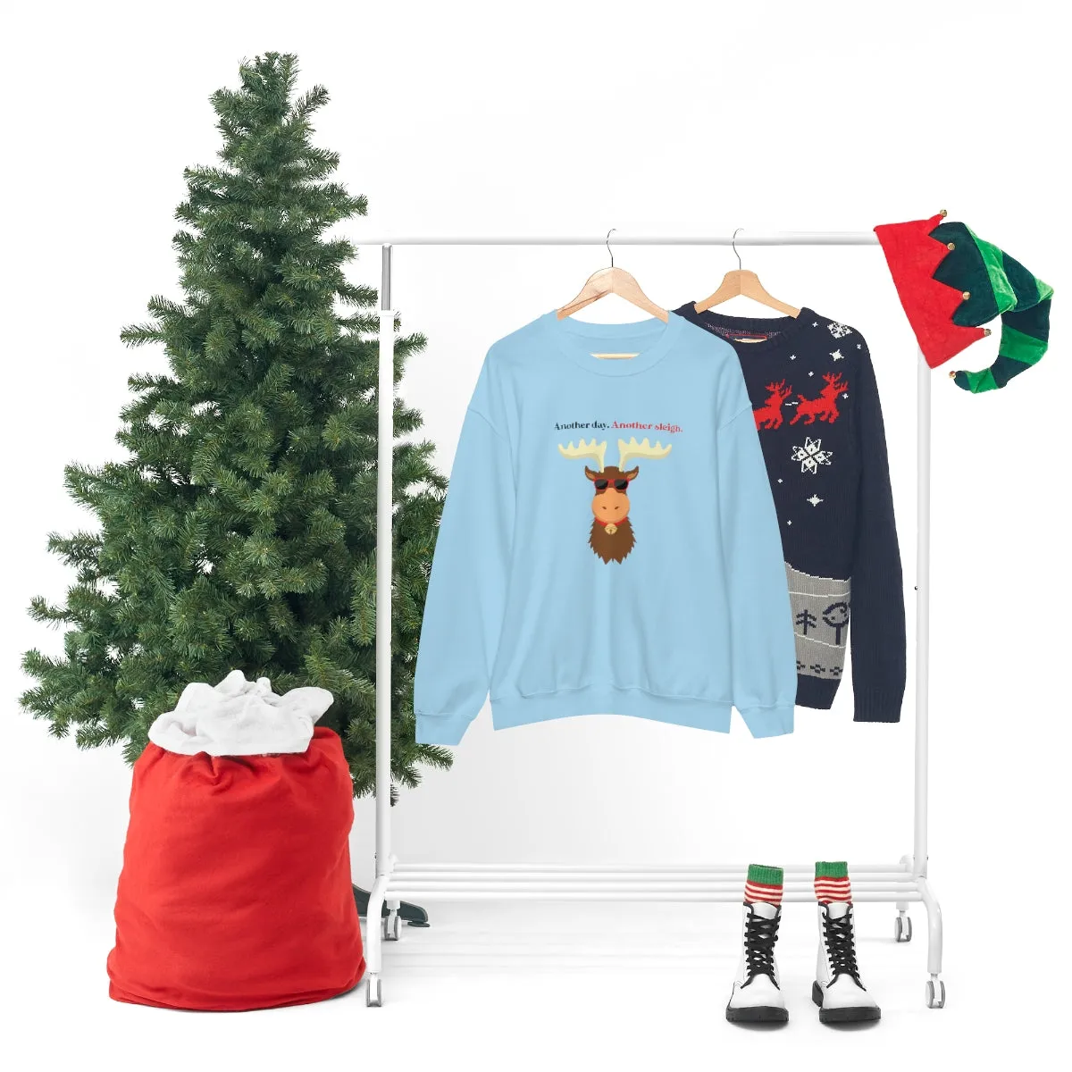 Oh Deer In Black | Crewneck Sweatshirt | Christmas Gifts For Her | Holiday Gifts | Trendy Gifts