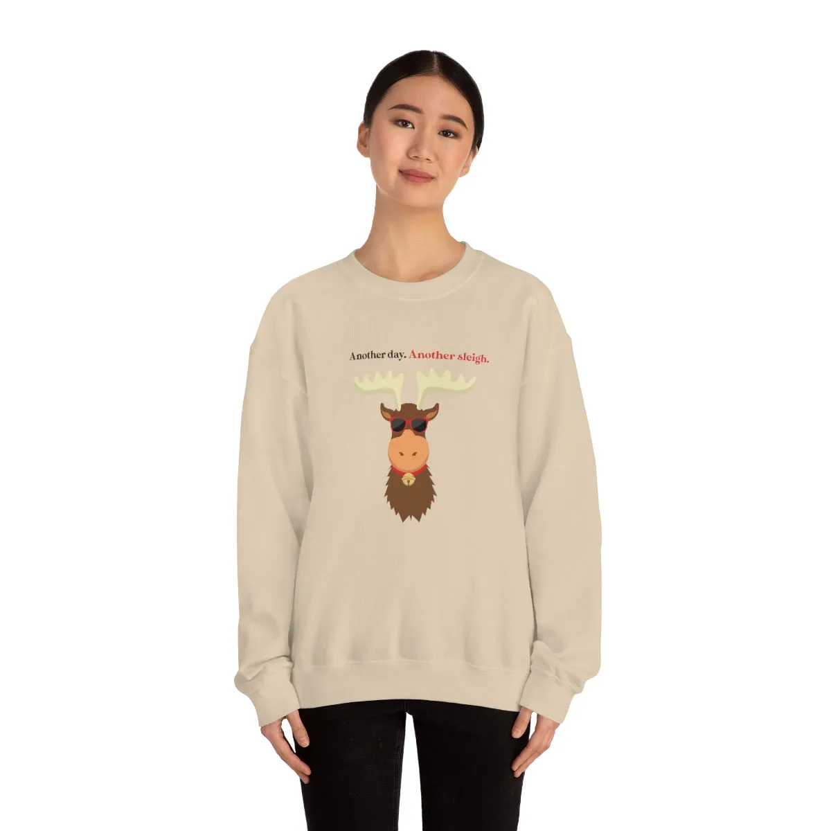 Oh Deer In Black | Crewneck Sweatshirt | Christmas Gifts For Her | Holiday Gifts | Trendy Gifts
