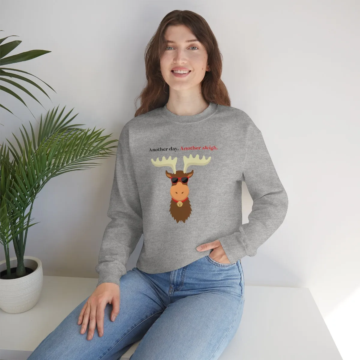 Oh Deer In Black | Crewneck Sweatshirt | Christmas Gifts For Her | Holiday Gifts | Trendy Gifts