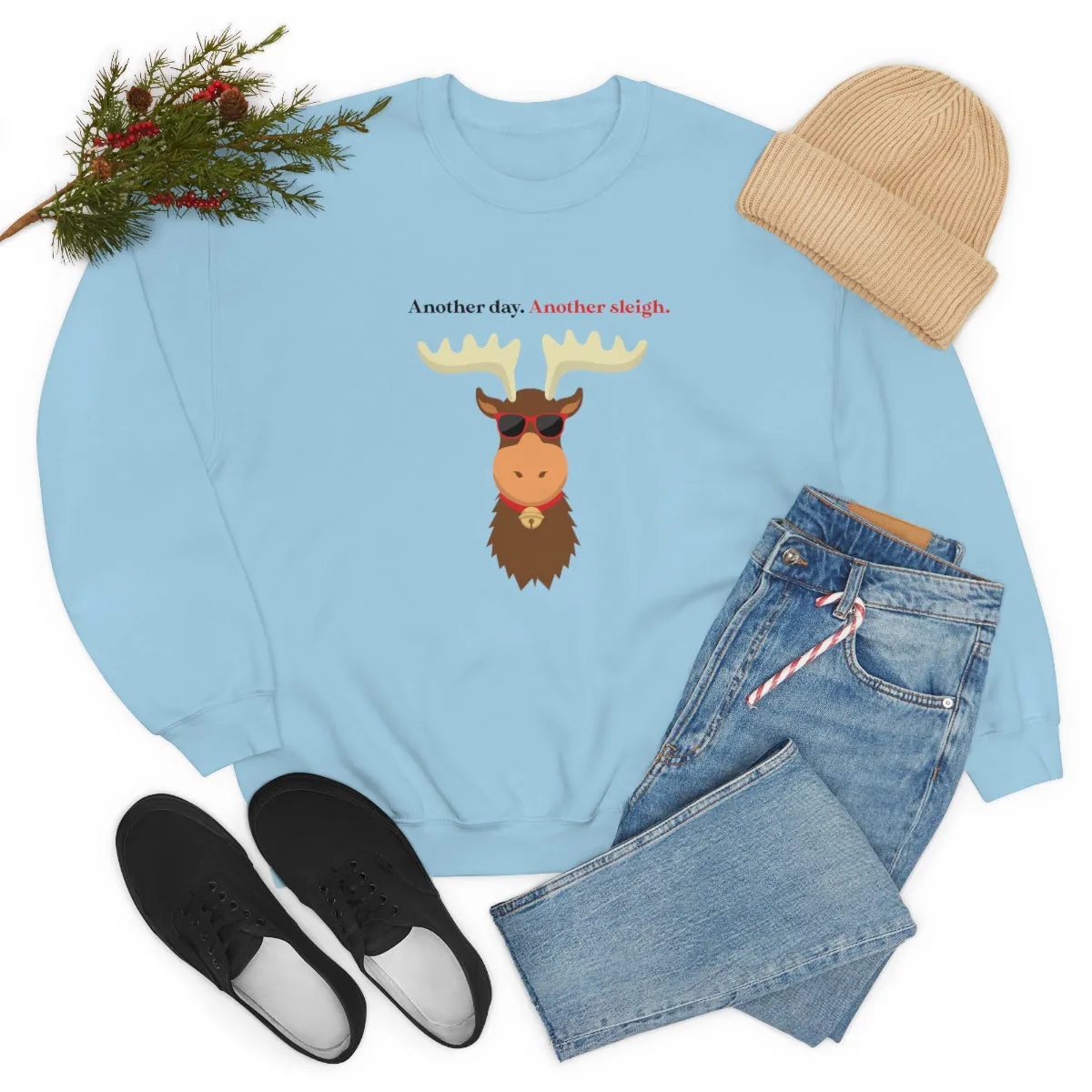 Oh Deer In Black | Crewneck Sweatshirt | Christmas Gifts For Her | Holiday Gifts | Trendy Gifts