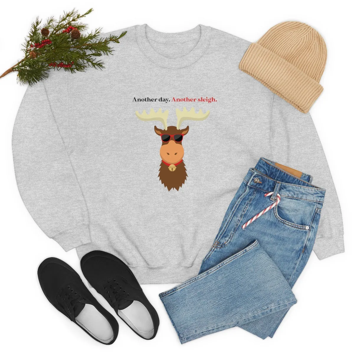 Oh Deer In Black | Crewneck Sweatshirt | Christmas Gifts For Her | Holiday Gifts | Trendy Gifts