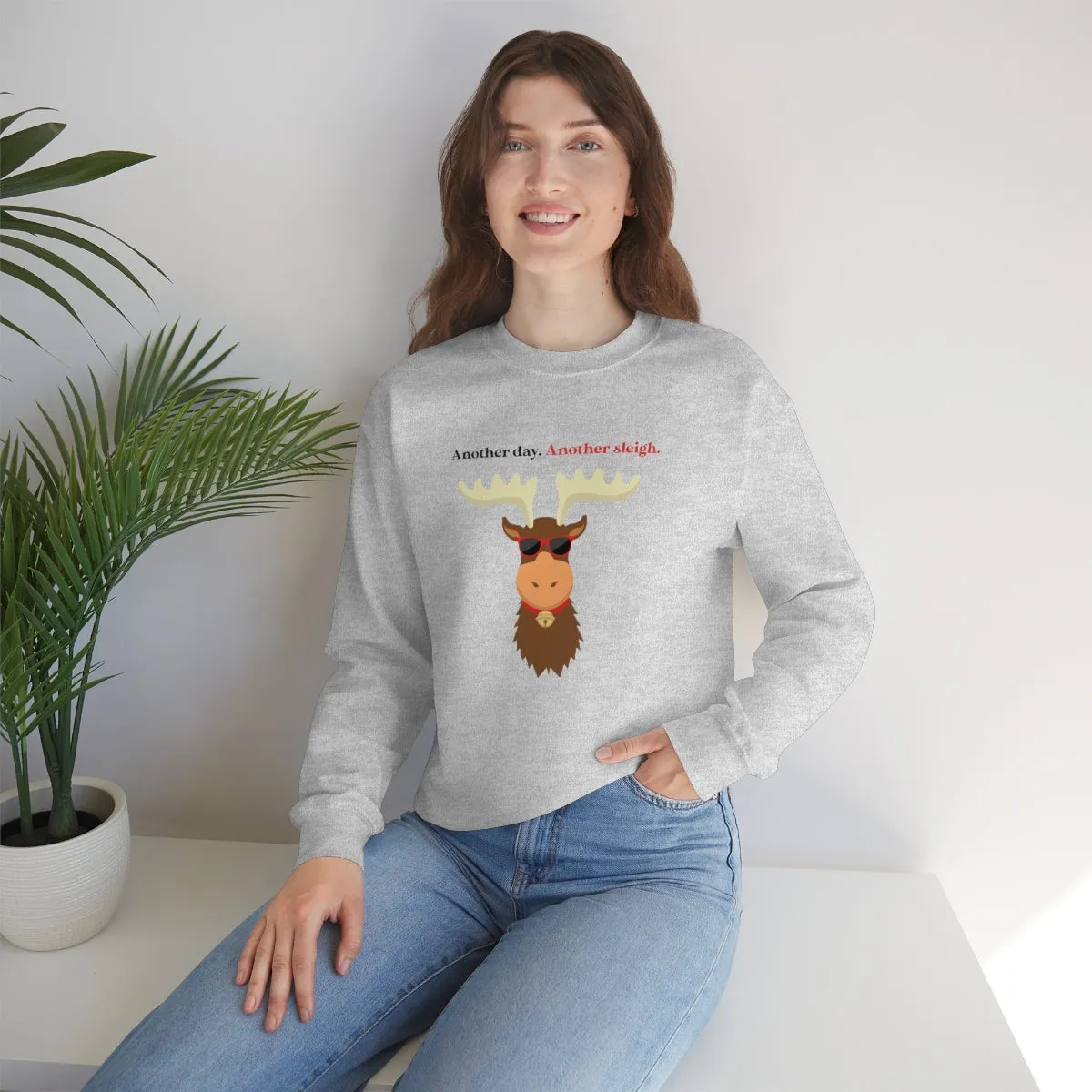 Oh Deer In Black | Crewneck Sweatshirt | Christmas Gifts For Her | Holiday Gifts | Trendy Gifts