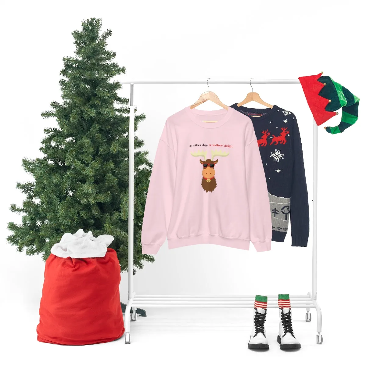 Oh Deer In Black | Crewneck Sweatshirt | Christmas Gifts For Her | Holiday Gifts | Trendy Gifts