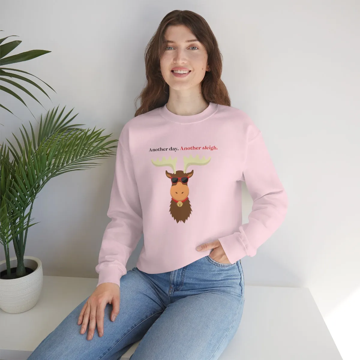 Oh Deer In Black | Crewneck Sweatshirt | Christmas Gifts For Her | Holiday Gifts | Trendy Gifts