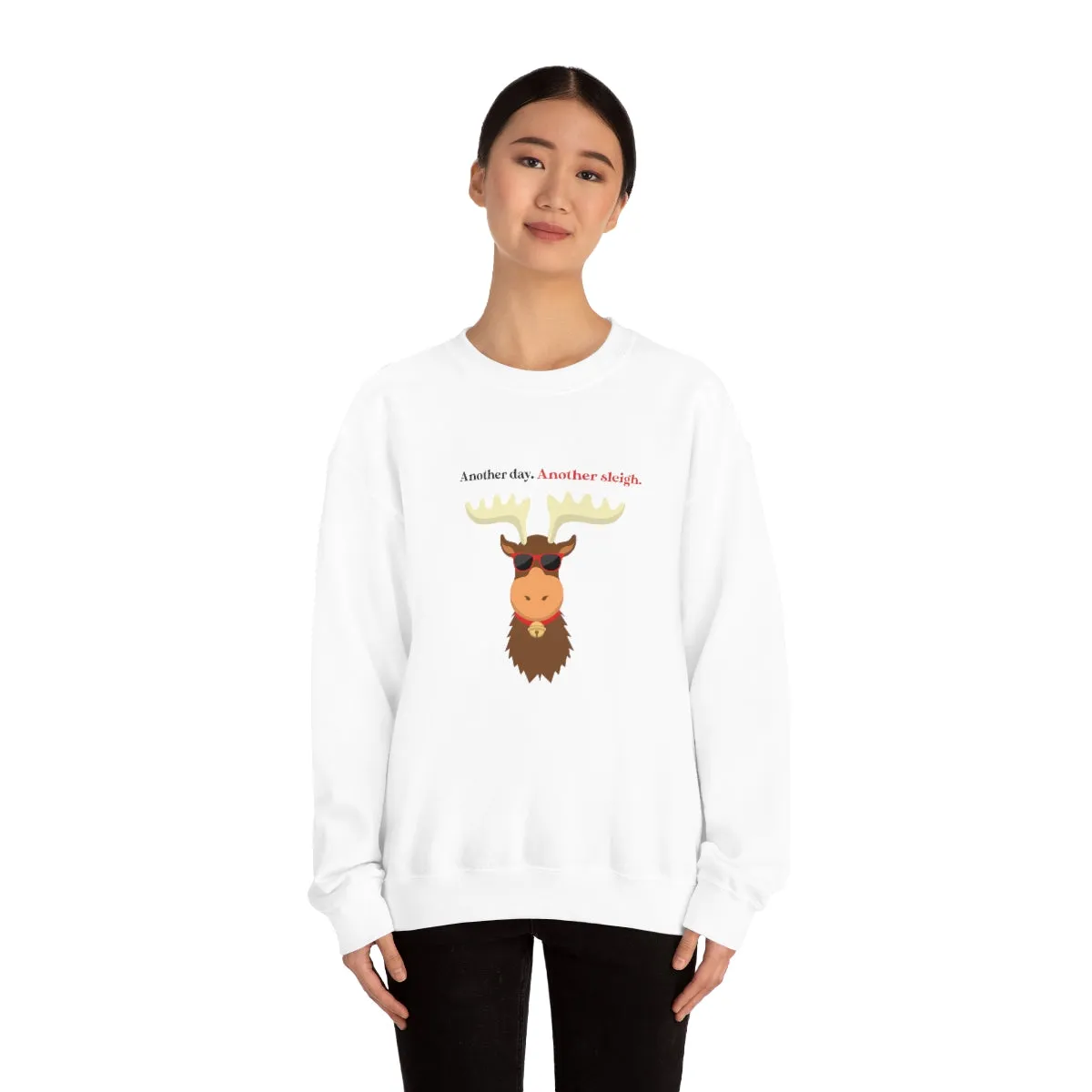 Oh Deer In Black | Crewneck Sweatshirt | Christmas Gifts For Her | Holiday Gifts | Trendy Gifts