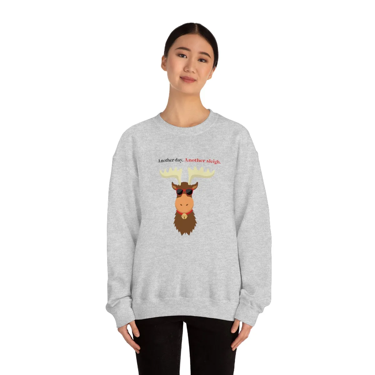 Oh Deer In Black | Crewneck Sweatshirt | Christmas Gifts For Her | Holiday Gifts | Trendy Gifts