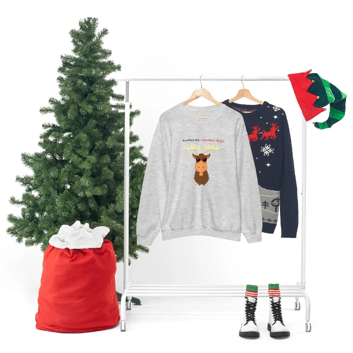 Oh Deer In Black | Crewneck Sweatshirt | Christmas Gifts For Her | Holiday Gifts | Trendy Gifts