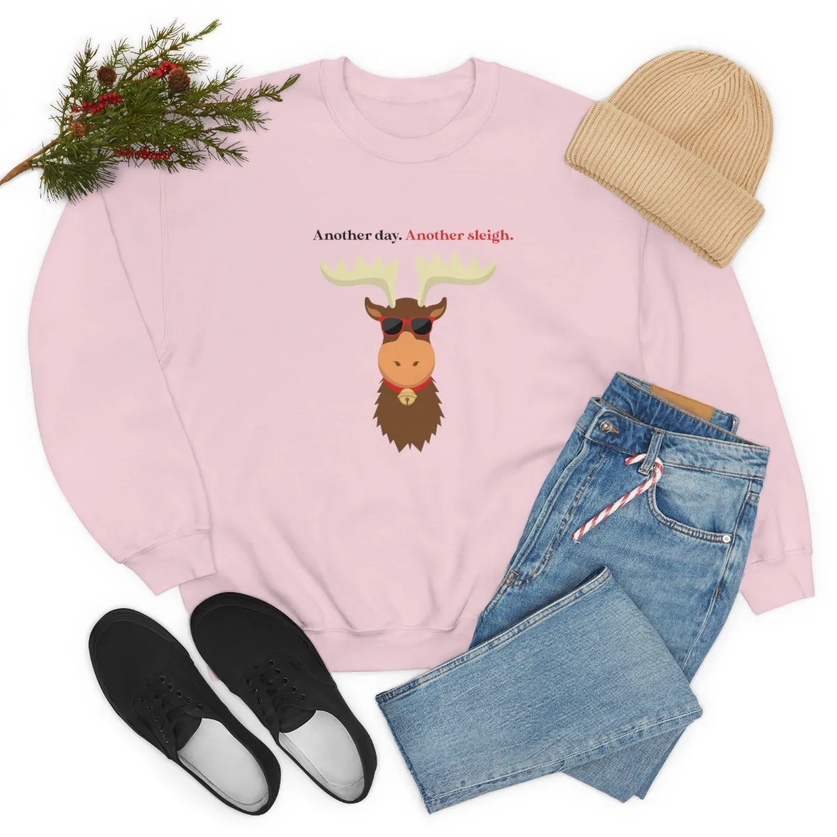 Oh Deer In Black | Crewneck Sweatshirt | Christmas Gifts For Her | Holiday Gifts | Trendy Gifts