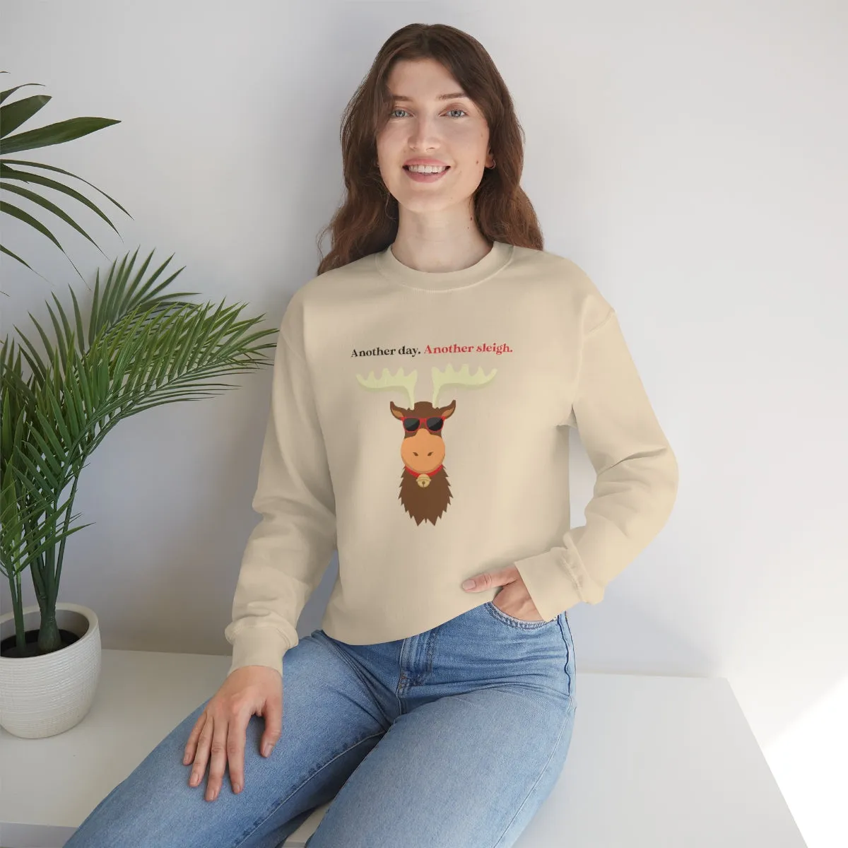 Oh Deer In Black | Crewneck Sweatshirt | Christmas Gifts For Her | Holiday Gifts | Trendy Gifts