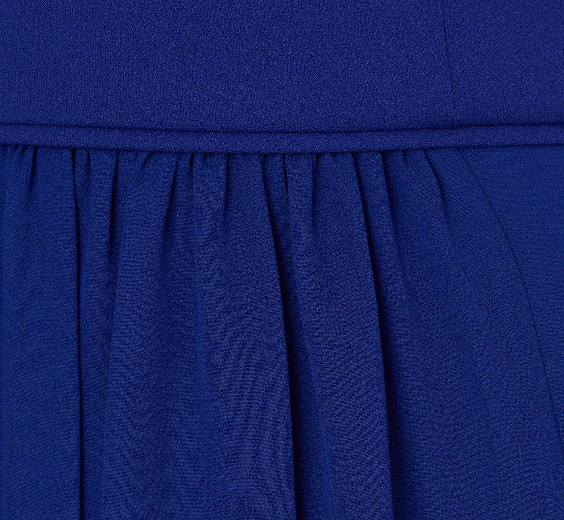One-Shoulder Chiffon Long Gown In Royal Sapphire