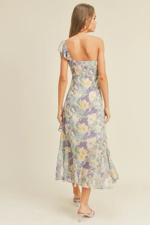One Shoulder Midi Dress