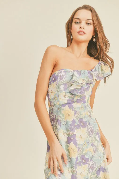 One Shoulder Midi Dress