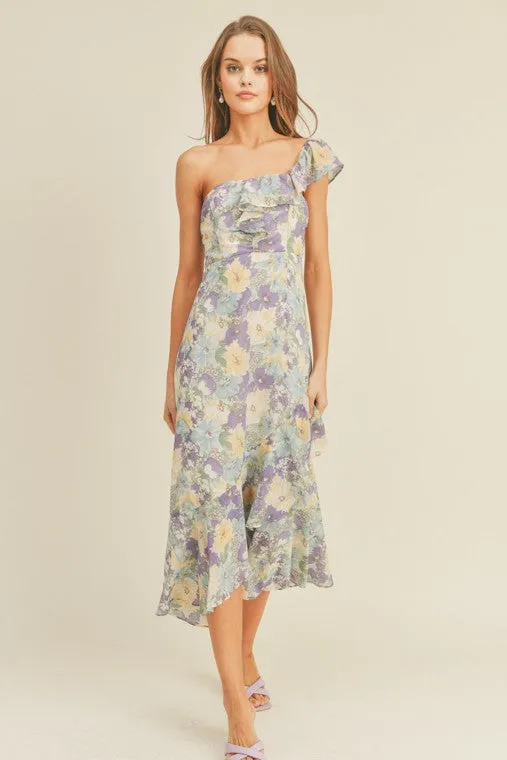 One Shoulder Midi Dress