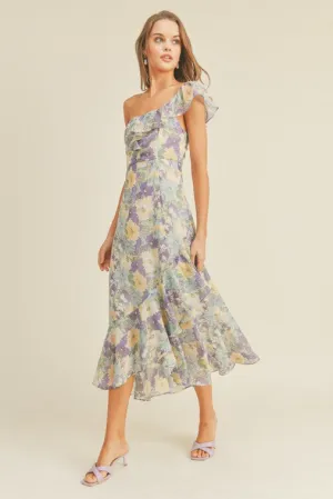 One Shoulder Midi Dress