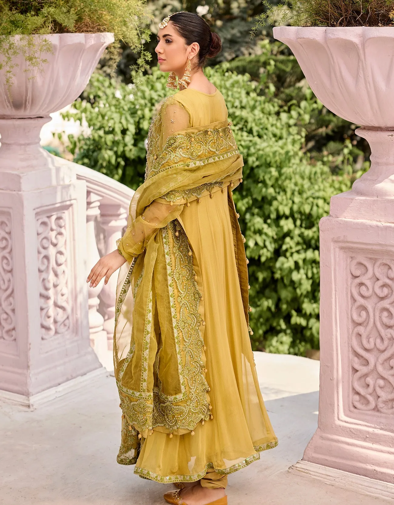 Organza Embroidered Frock Pakistani Party Dresses