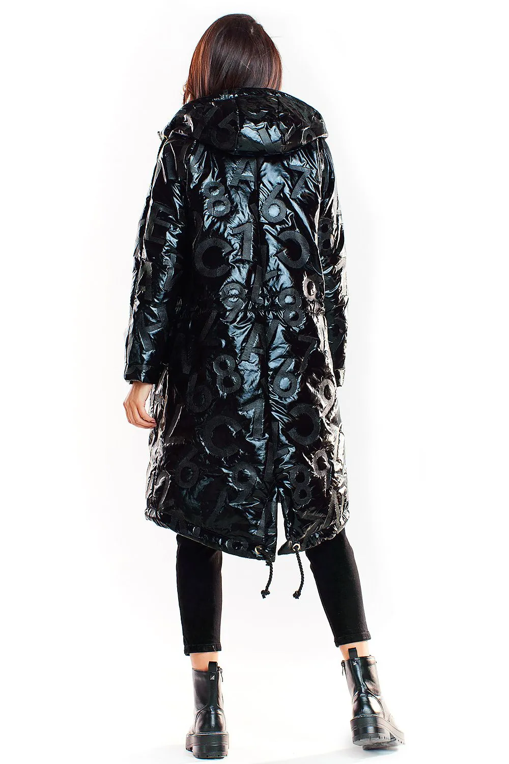 Oversized Insulated Press-Stud Coat