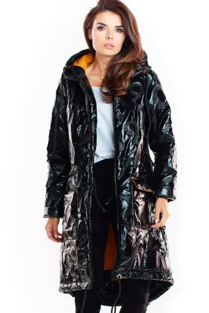 Oversized Insulated Press-Stud Coat