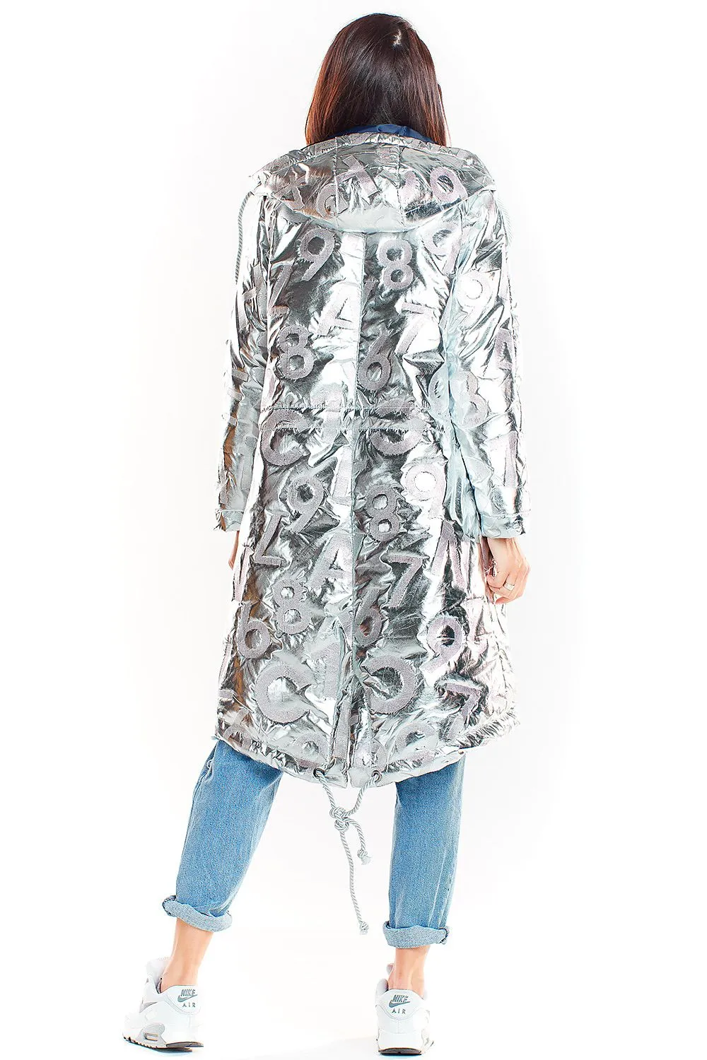 Oversized Insulated Press-Stud Coat