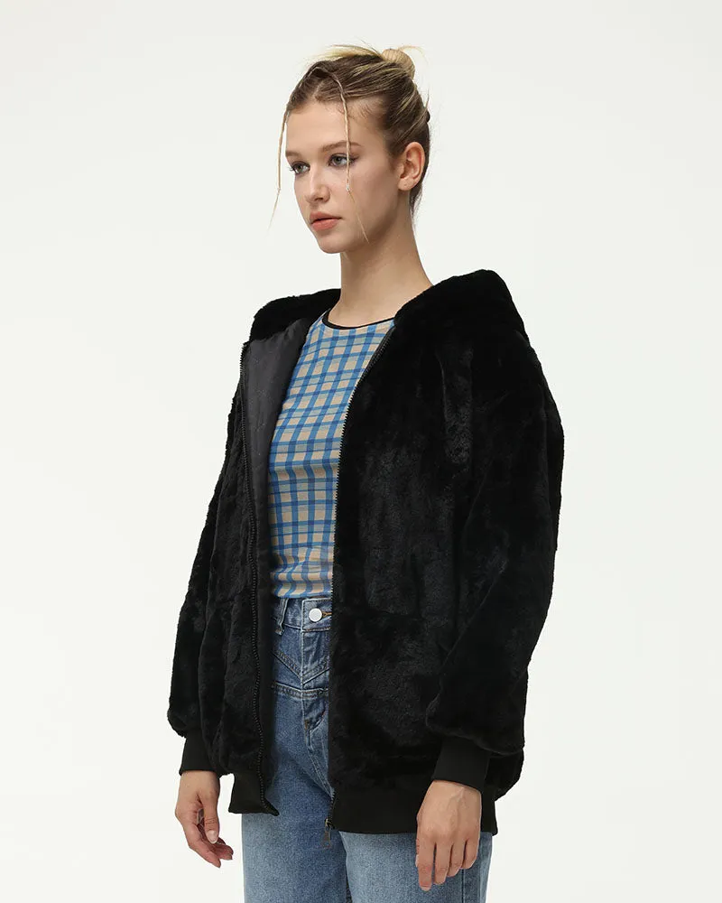 Oversized Teddy Coat with Hood