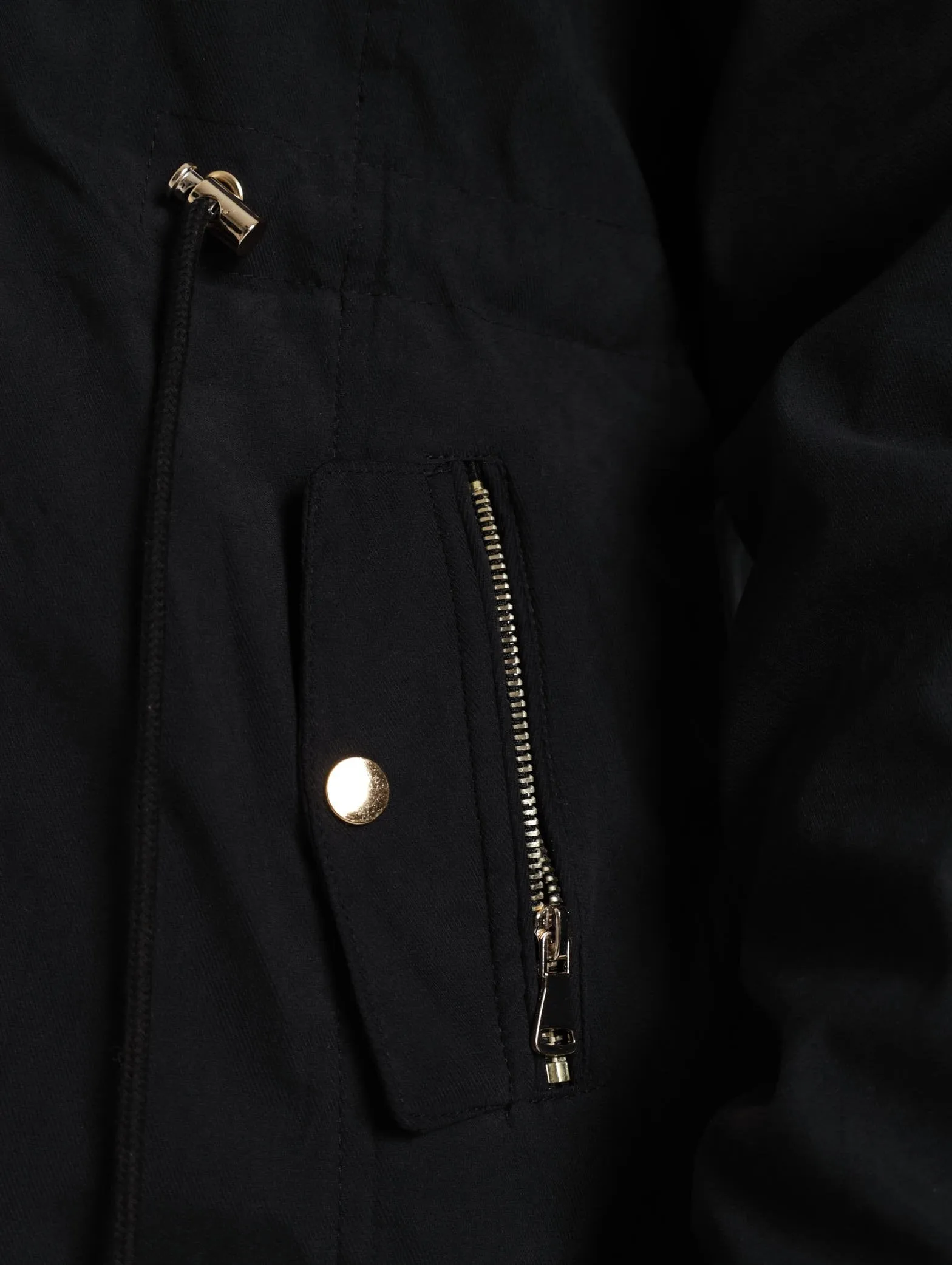 Padded Parker Jacket - Black