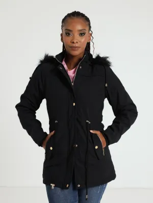 Padded Parker Jacket - Black