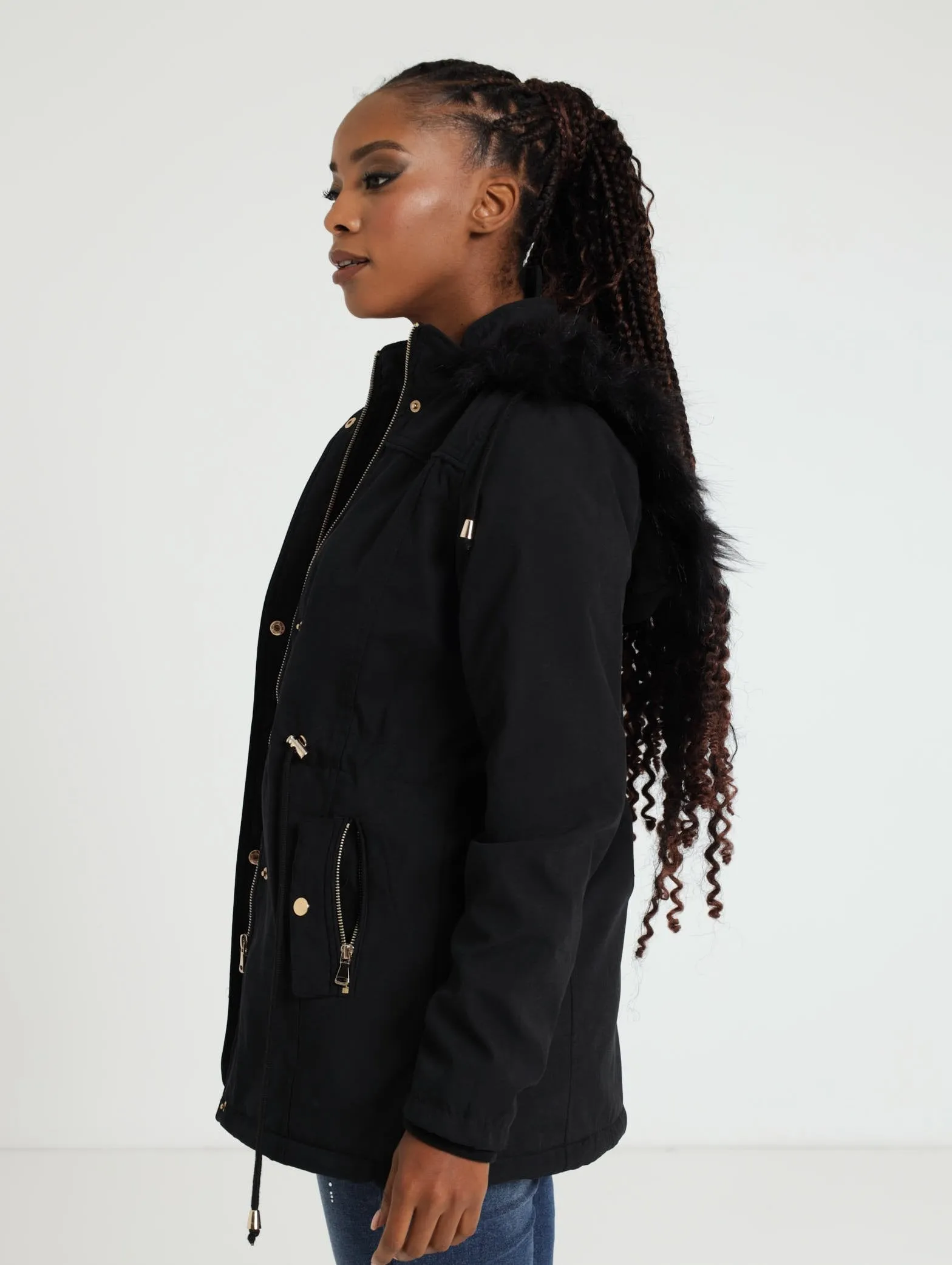 Padded Parker Jacket - Black
