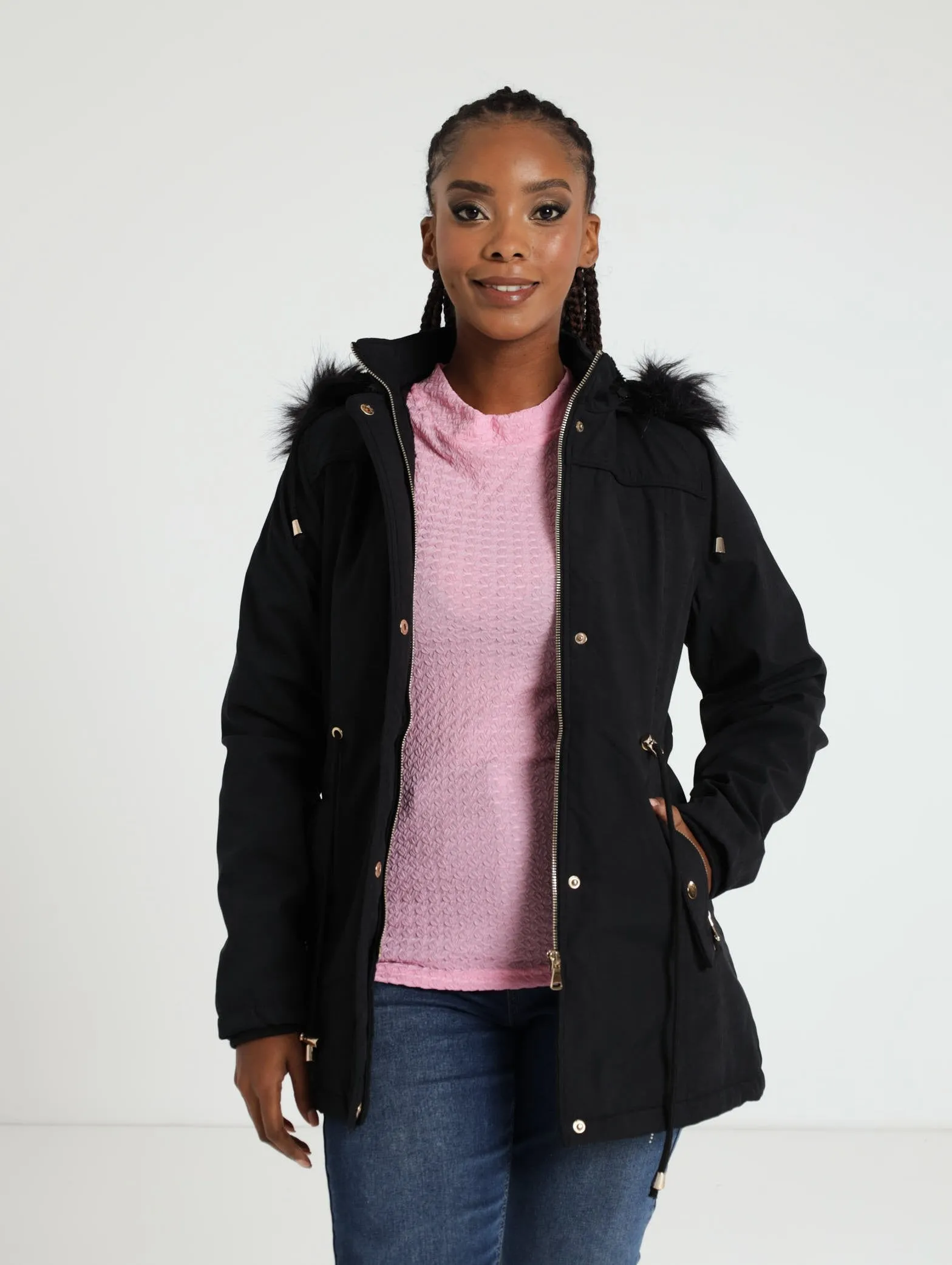 Padded Parker Jacket - Black