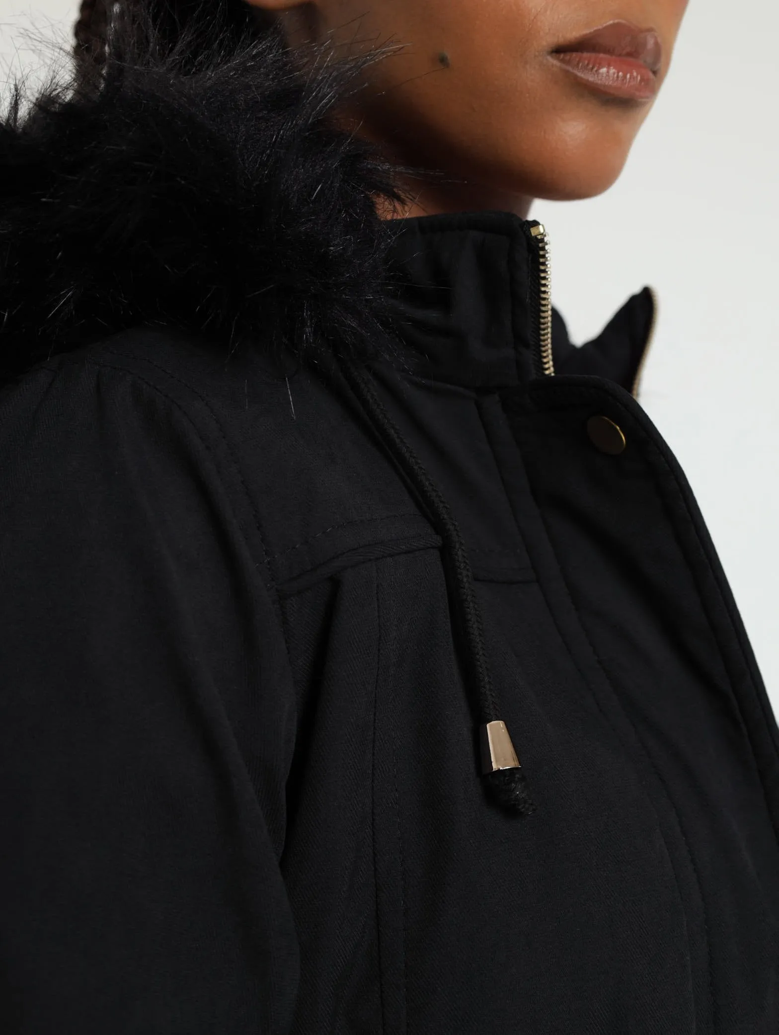 Padded Parker Jacket - Black