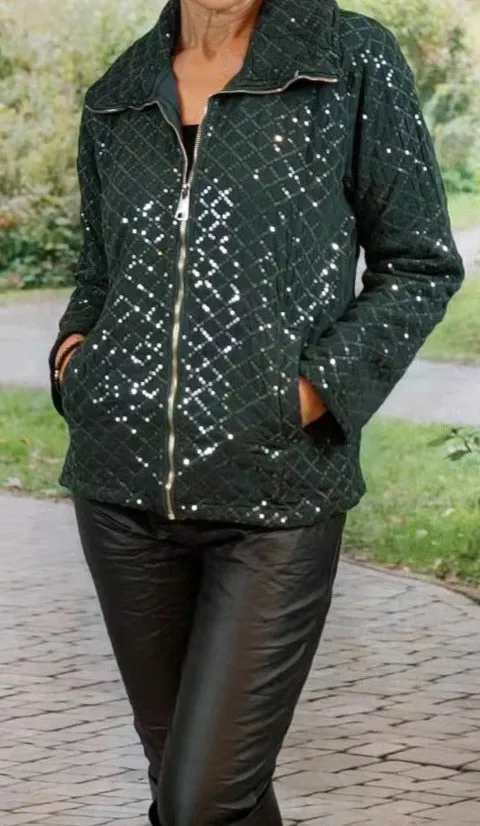Padded Sequin Jacket
