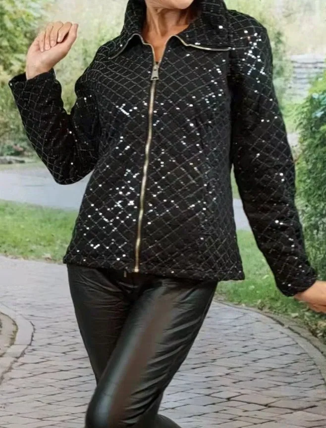 Padded Sequin Jacket