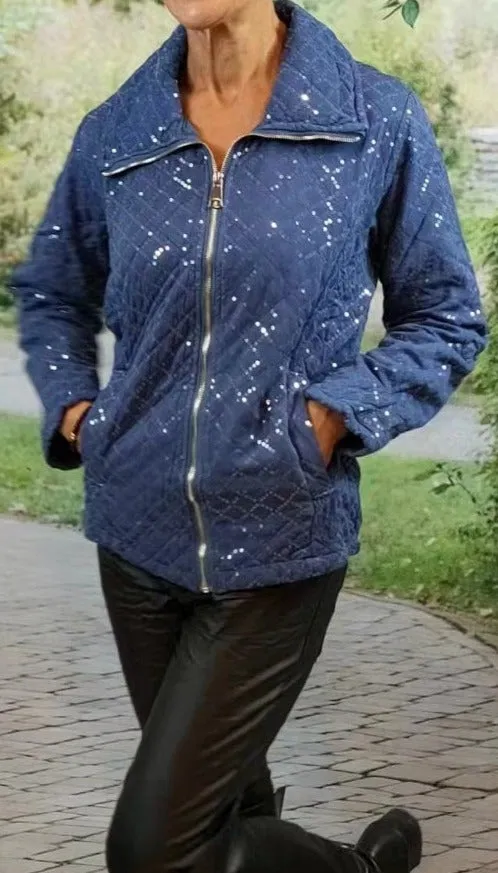 Padded Sequin Jacket