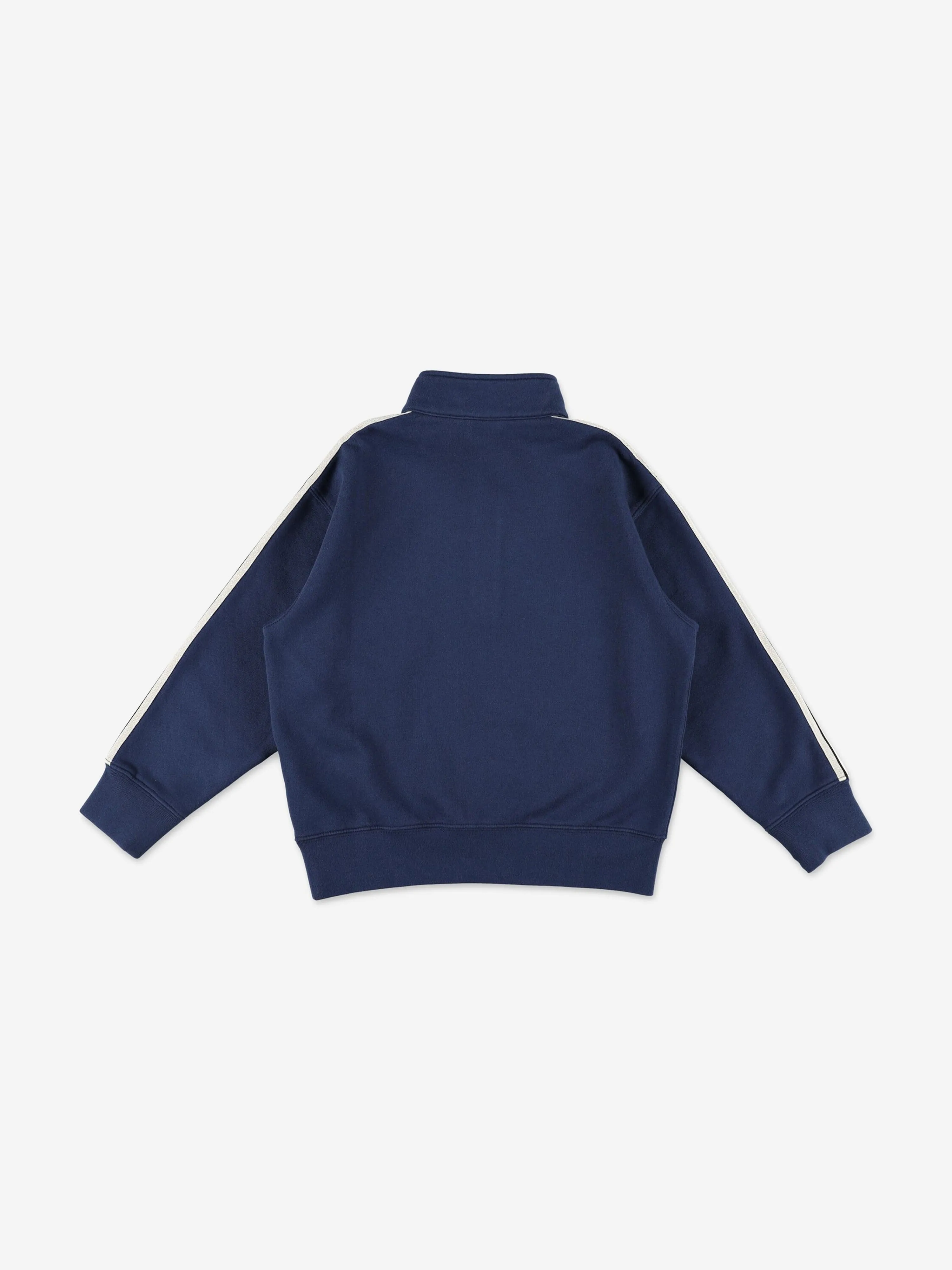 Palm Angels Boys Track HalF Zip Sweatshirt in Blue