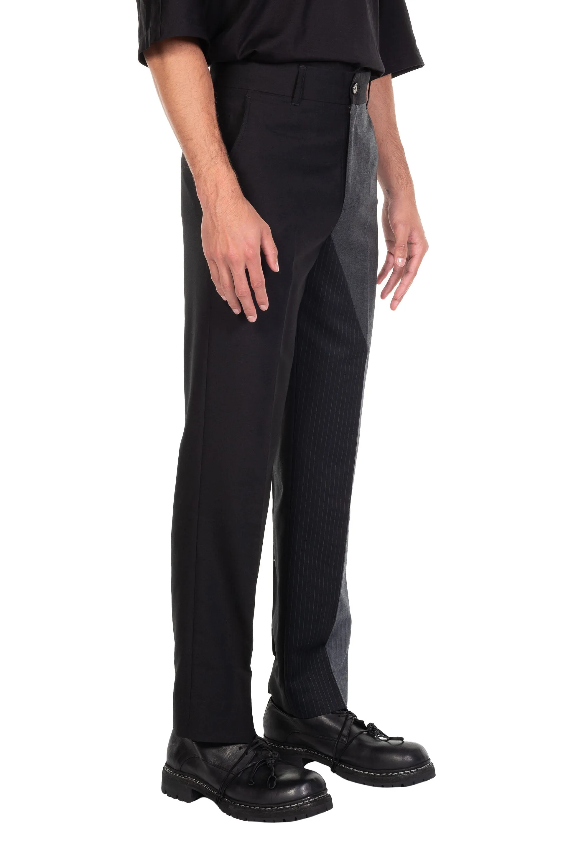 Panelled Wool Trousers