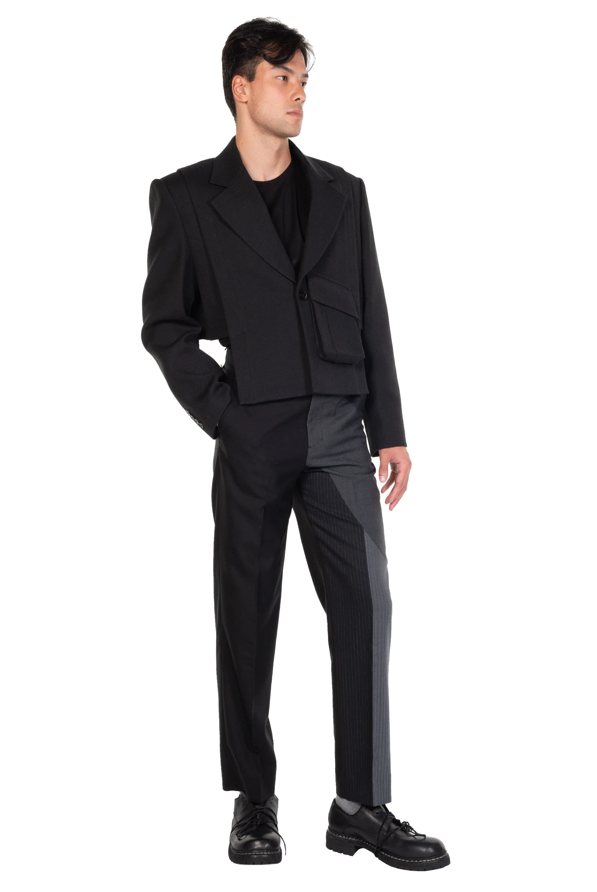 Panelled Wool Trousers