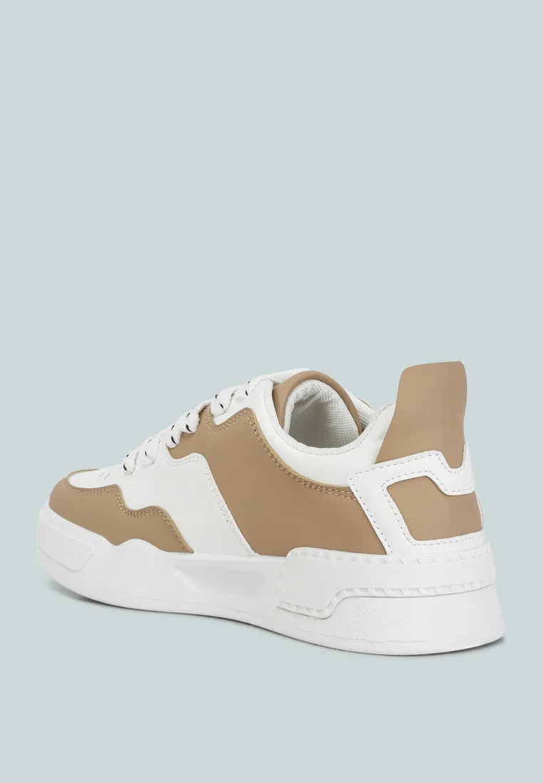 Panelling Detail Flatform Sneakers