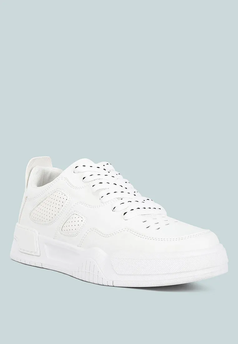 Panelling Detail Flatform Sneakers