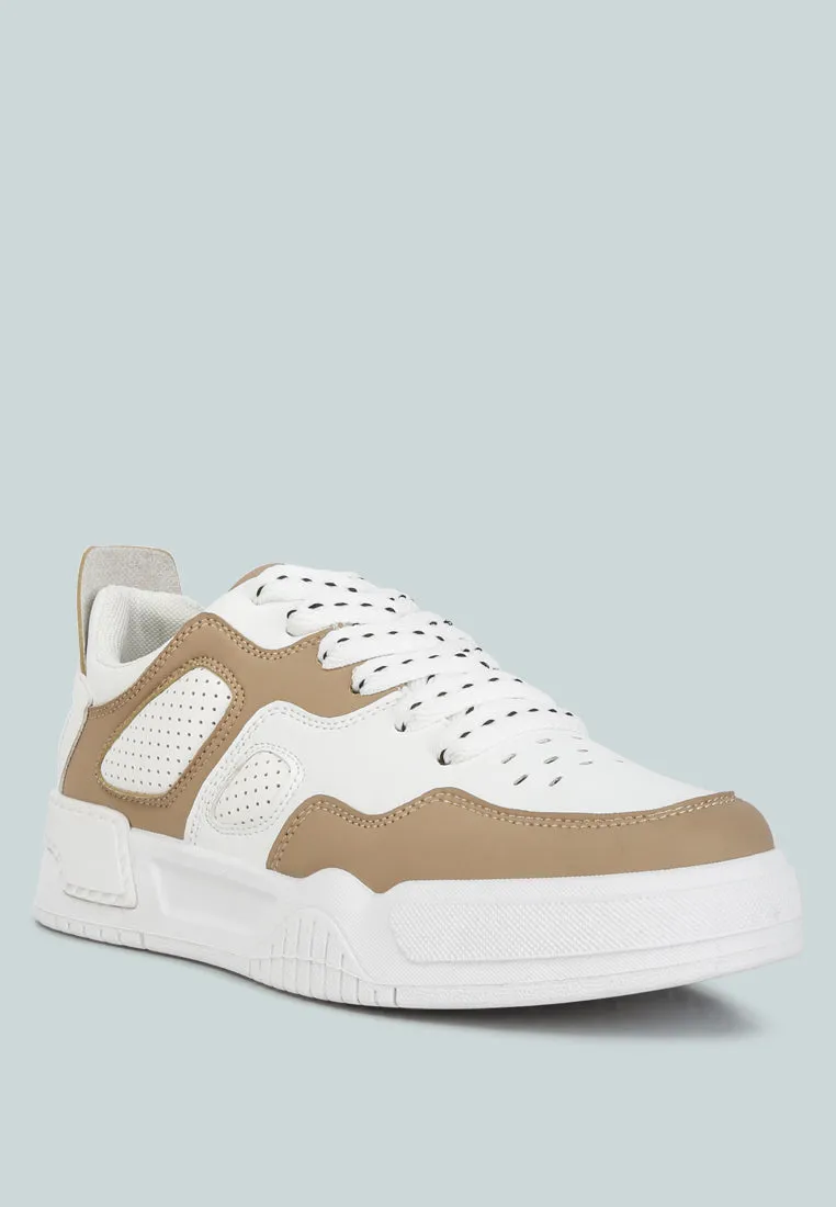 Panelling Detail Flatform Sneakers