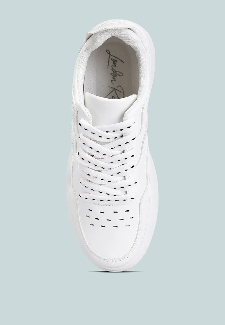 Panelling Detail Flatform Sneakers