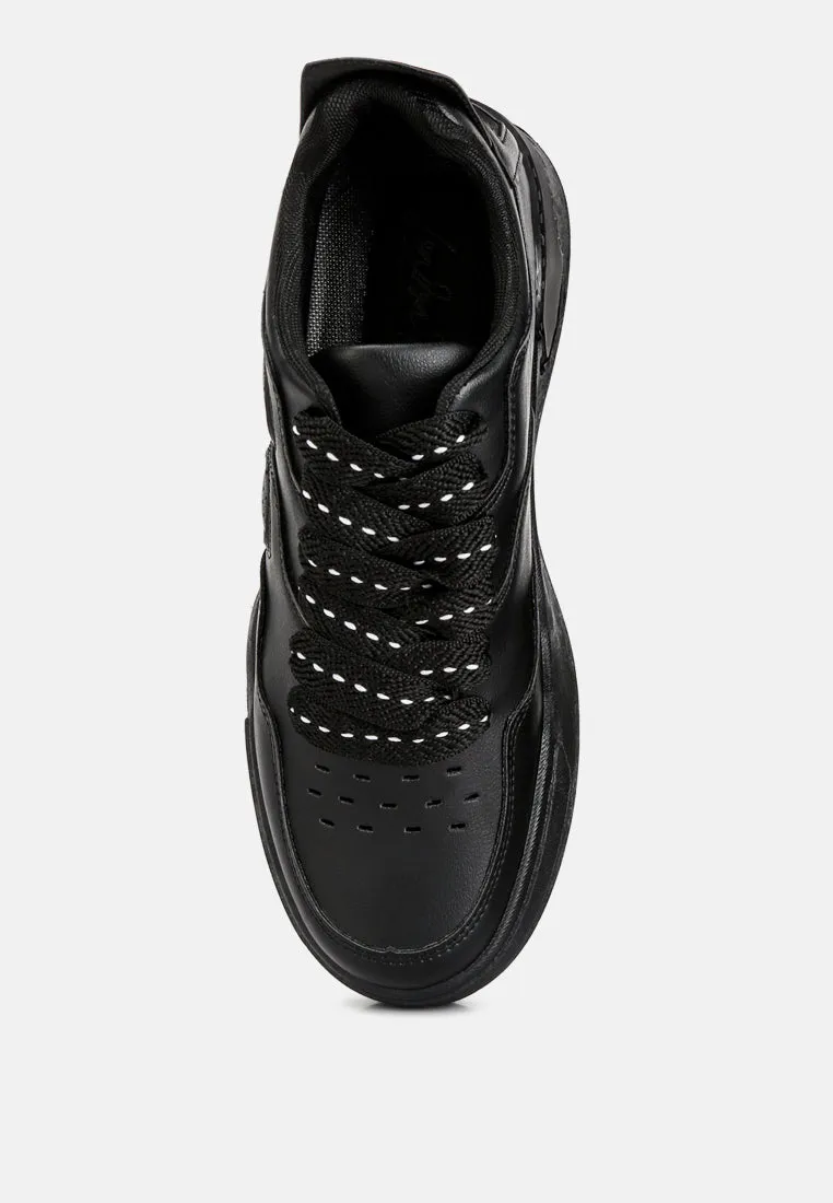 Panelling Detail Flatform Sneakers